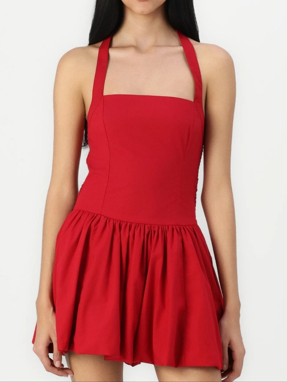 Hollister Red Halter Square-Neck Mini Dress
